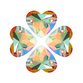 Iridescent Green Heart Shape High Quality Glass Sew-on Rhinestones WholesaleRhinestone